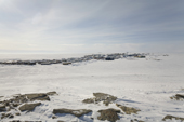 The Inuit village of Igloolik seen from Cemetery Hill. Nunavut. Canada. 2008