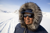 Joavee Alivakluk, an Inuit hunter from Pangnirtung, dressed for the cold in a fur trimmed parka. 2008