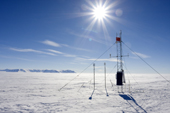 Automatic Weather station beside ski-way near Thiel Mountains, Antarctica