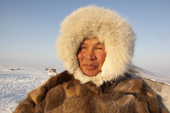 Jakov Vanuito, a Nenets reindeer herder, from the Tambey Tundra. Yamal Peninsula, Western Siberia, Russia