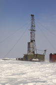 An exploratory gas drilling site in the South Tambey gas field. Yamal Peninsula, Western Siberia, Russia