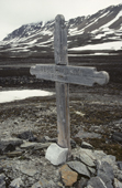 An old trapper's grave in Recherchef Fjord. Spitsbergen.